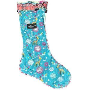 Matilda Jane floral reindeer plaid Christmas holiday stocking ruffle ornaments